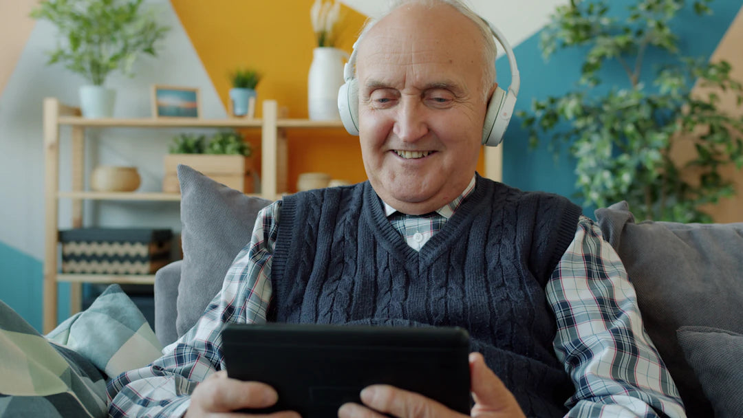 Wireless Headphones Connecting Seniors to Sound