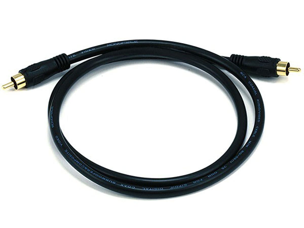 Coaxial Audio/Video RCA Cable M/M 3ft
